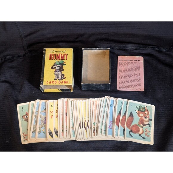 Two (2) Vtg Authors & Animal Rummy Card Games Whitman Publishing - Both Complete - Picture 6 of 7